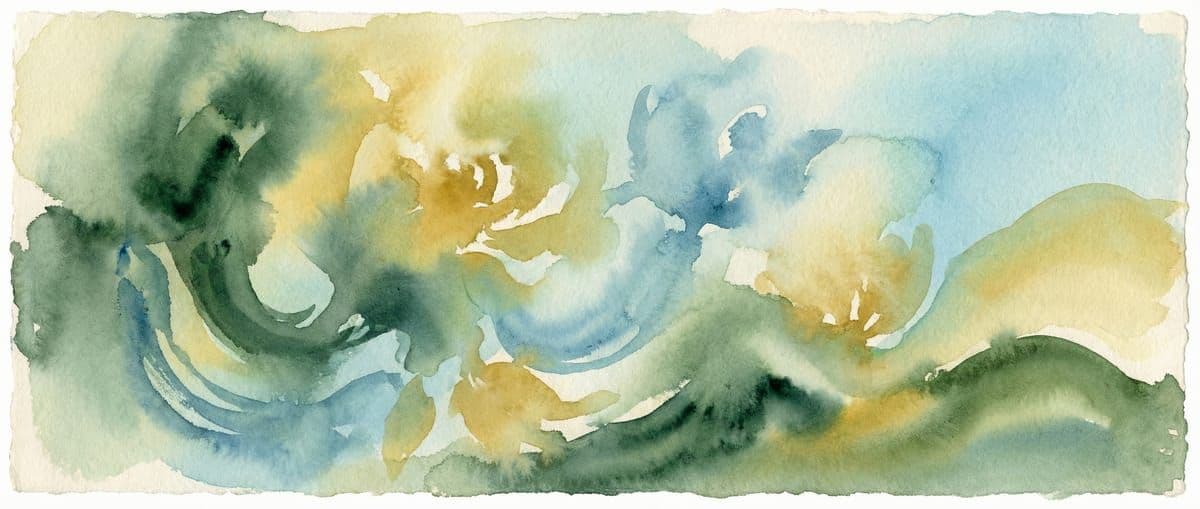 Abstract watercolor representing balance and peace